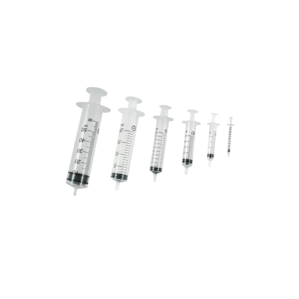 Syringes 3 part Luer Slip Latex Free