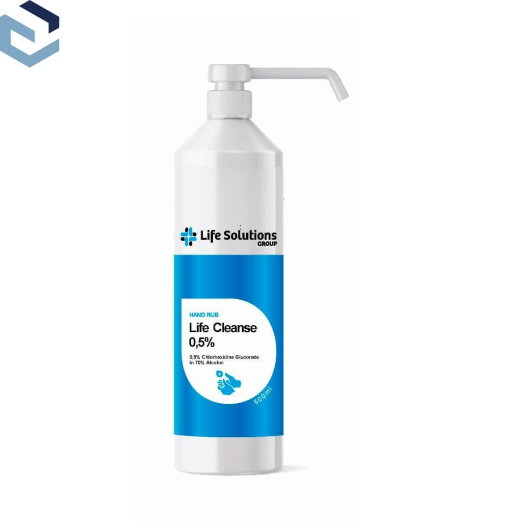 Life Solutions 500ml Life Cleanse 0.5% Chlorhexidine Gluconate in 70% Alcohol