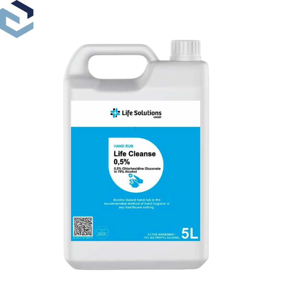 Life Solutions 5l Life Cleanse0.5% Chlorhexidine Gluconate in 70% Alcohol